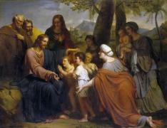 Картина Христос, благословляющий детей, Антуан Ансио